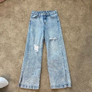 Girls wide leg jeans